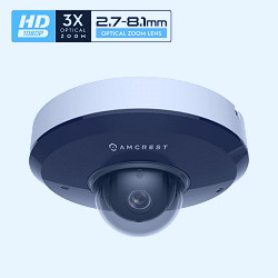 Amcrest ProHD 1080P PTZ Camera Outdoor, 2MP Outdoor Vandal Dome IP PoE  Camera (3X Optical Zoom) IK08 Vandal-Proof, IP66 Weatherproof, Night Vision  up to 49ft, Pan/Tilt (IP2M-866EW) (White)